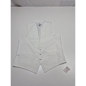 Tuxedo Park Vest Mens XS White Polyester Tuxedo Wedding Formal Prom USA